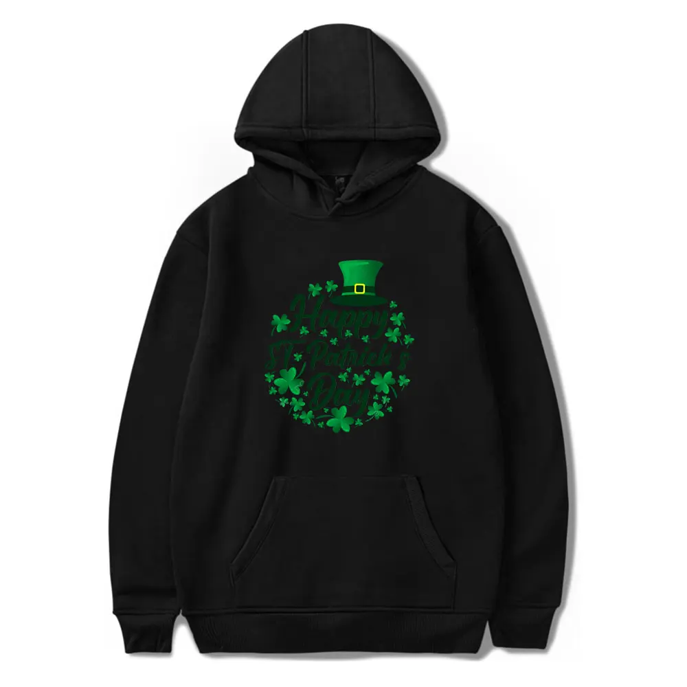 

St.Patrick's Day Hoodie Pocket Drawstring Hoodie Streetwear Man/Woman Long Sleeve Pullover Streetwear
