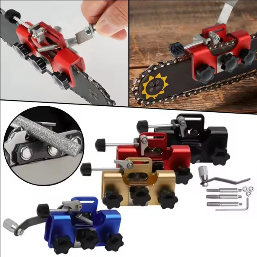 

Инструмент для заточки бензопилы Приспособление для заточки цепной пилы Набор приспособлений для заточки цепной пилы с ручным управлением Подходит для всех видов бензопилы 6-22 дюйма