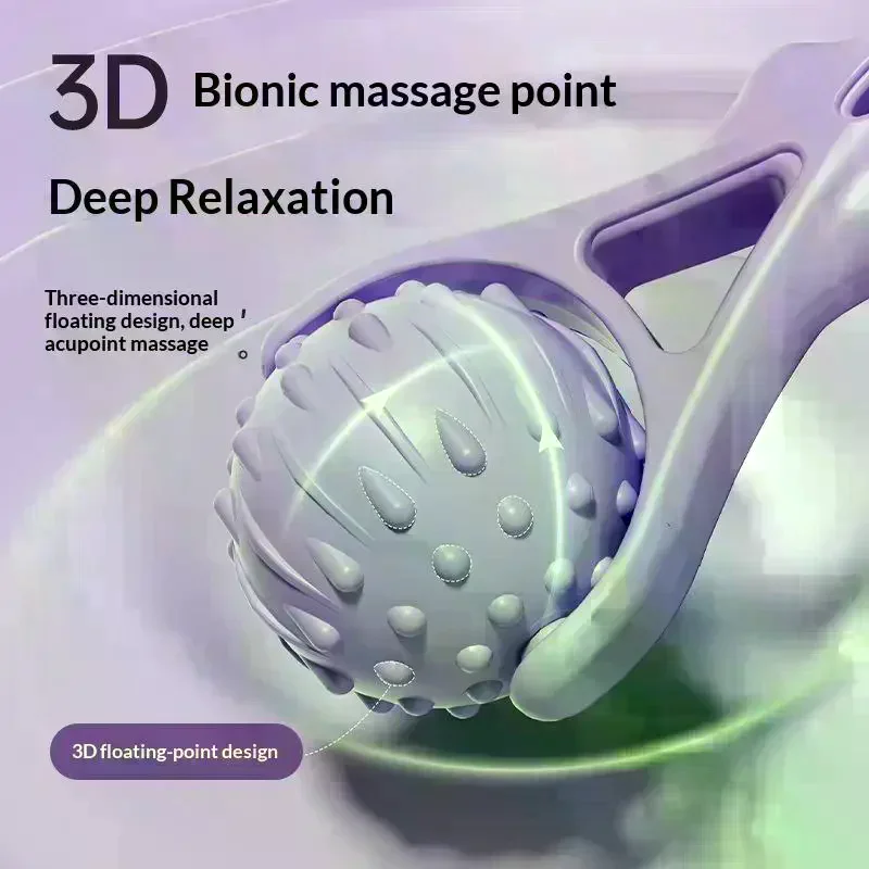 Handheld Roller Massager Design Easy Use Point Massage Relieve Body Fatigue Promote Massager Yoga Ball Portable Portable Arm Leg