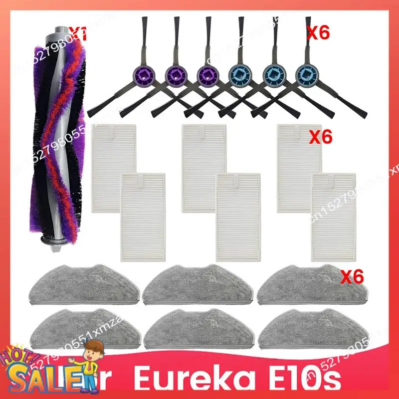 ABCL Replacement Parts Accessories Kit For Eureka E10s Robot Vacuum Cleaner Main Side Brush Hepa Filters Mop Pad