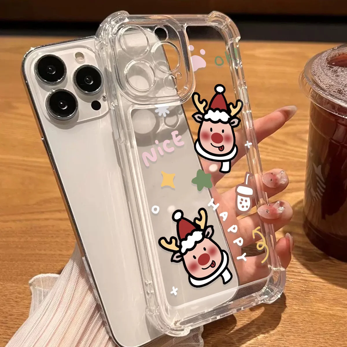 Christmas Deer INS Phone Case For Samsung Galaxy S25 S23 S26 S24 Ultra Plus A56 A55 A57 A36 A36 A17 A27 A06 Bumper Bumper Cover