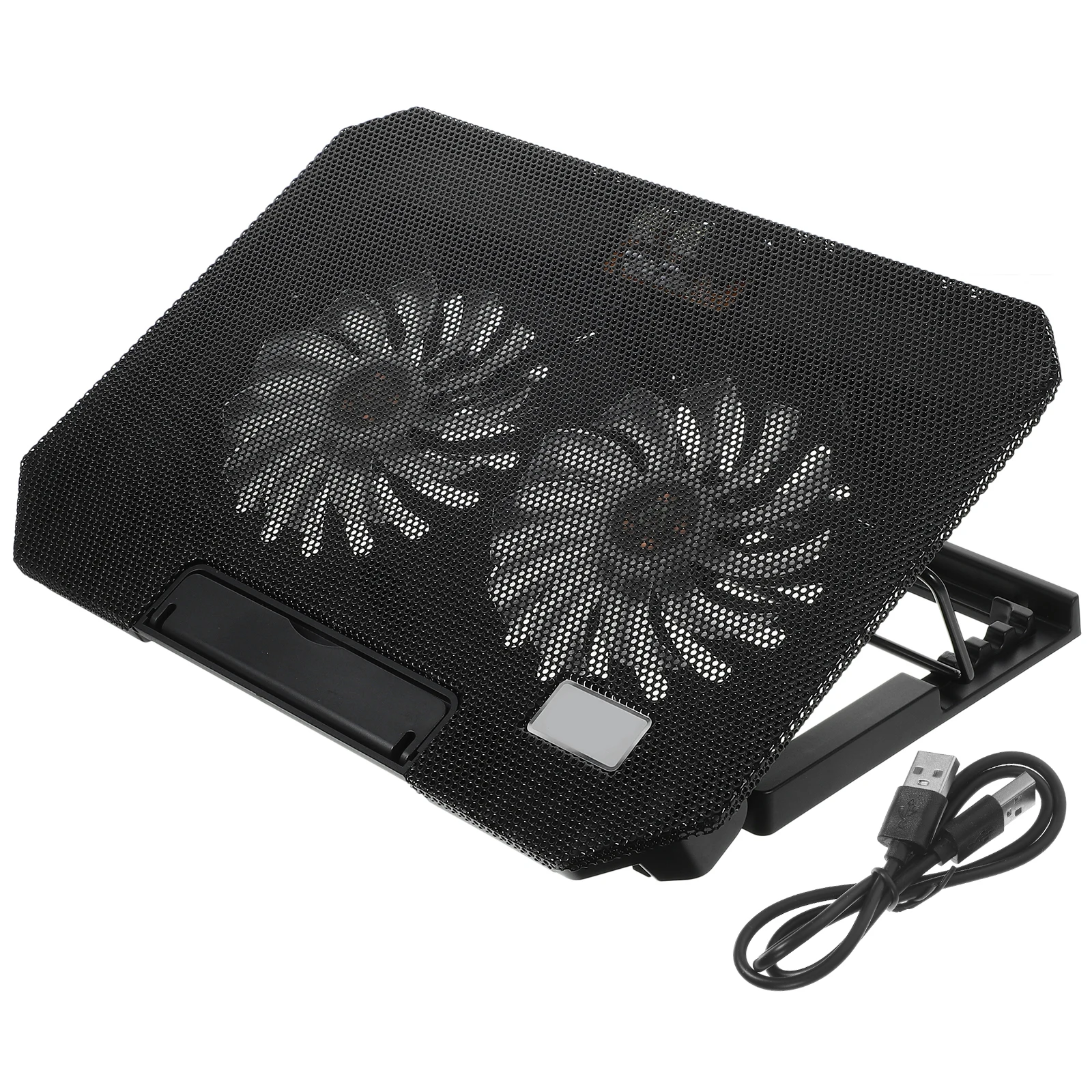 

Laptop Cooling Base Notebook Stand Fan Pad Slim Black Portable Efficient Cooling Multi-functional Gaming Ventilation Laptop