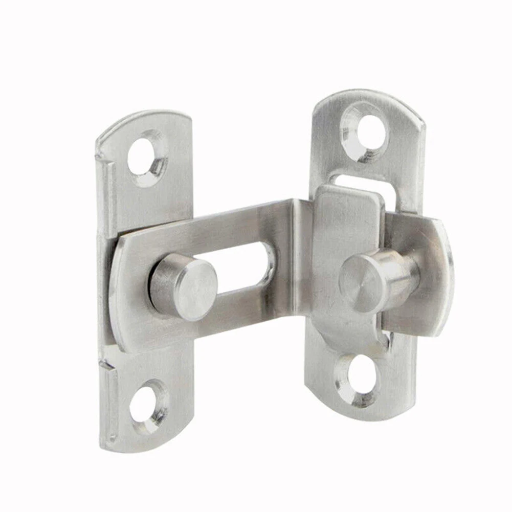 3Inch Door Bolt 90 Degree Right Angle Lock Stainless Steel Door Latch Buckle Hasp Sliding Barn Door Lock Bolt Hardware