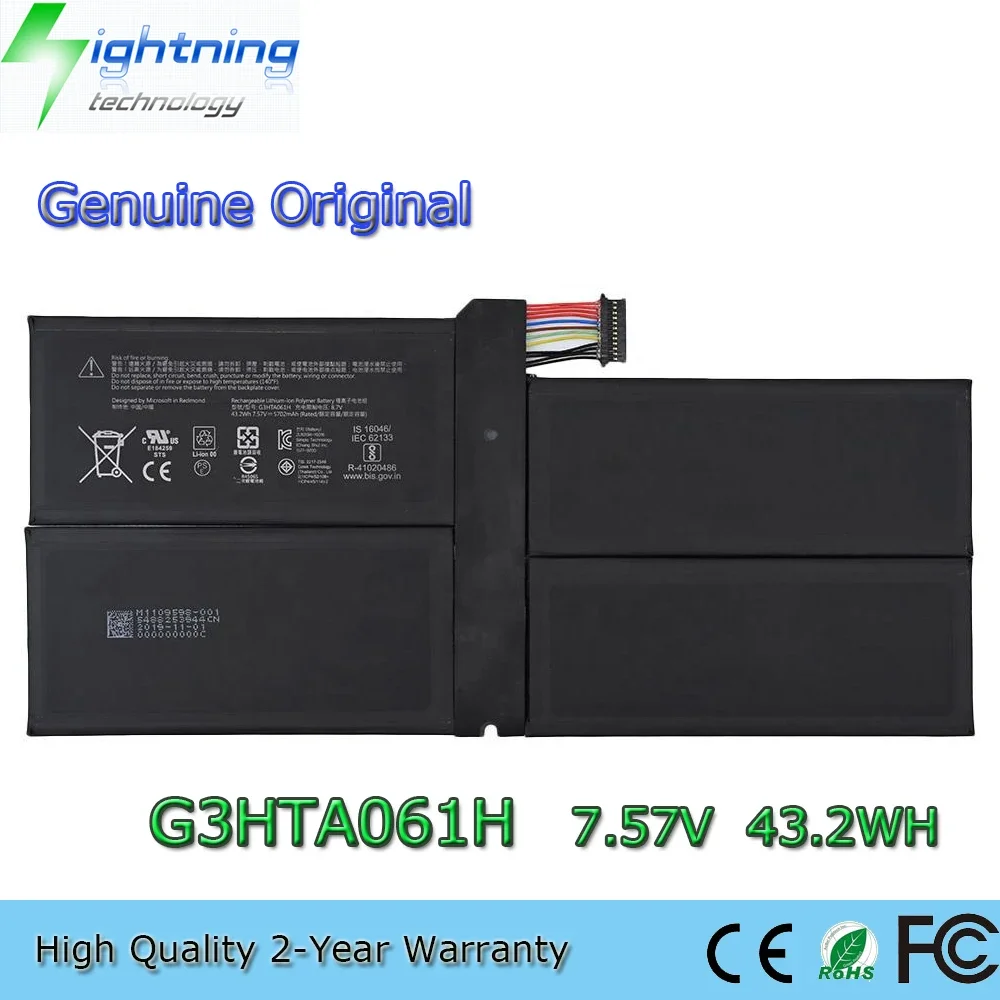 New Original G3HTA061H 7.57V 43.2Wh Laptop Battery for Microsoft Surface Pro 7 1866 Series Tablet