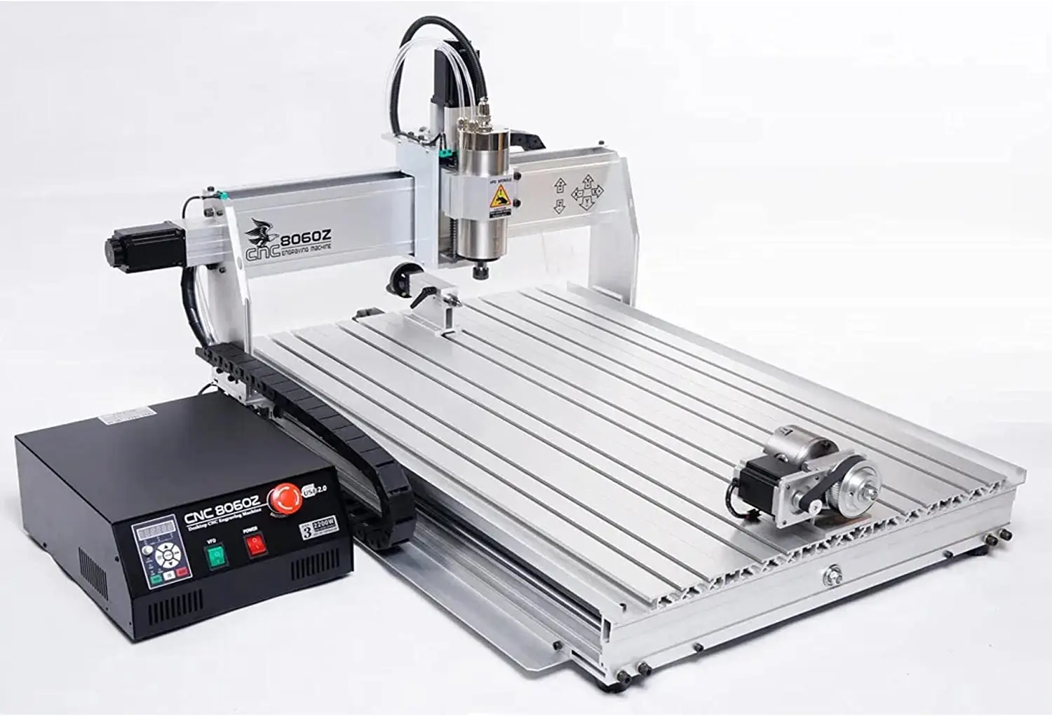 high precise 6040 8060  cnc router cnc engraving milling and drilling machine 2200W four axis cnc engraver