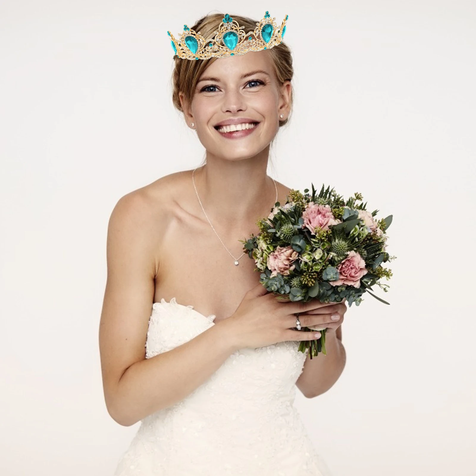 

1pc Bridal Headdress Alloy Hair Accessories Wedding Celebration Girl Tiara Durable Practical Long Term Wear