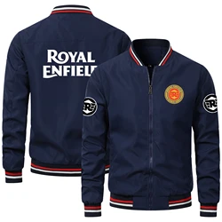 New Retro RoyalEnfield Motorcycle Team Jacket Men's Zipper Sweatshirt Casual Top Windbreaker Motorcycle Riding Equipment Jacket