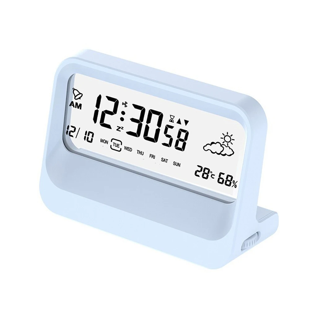 13*5*9cm Digital Alarm Clock Snooze Functionality Portable Alarm Clock Minimalist Clock Room Temperature Display