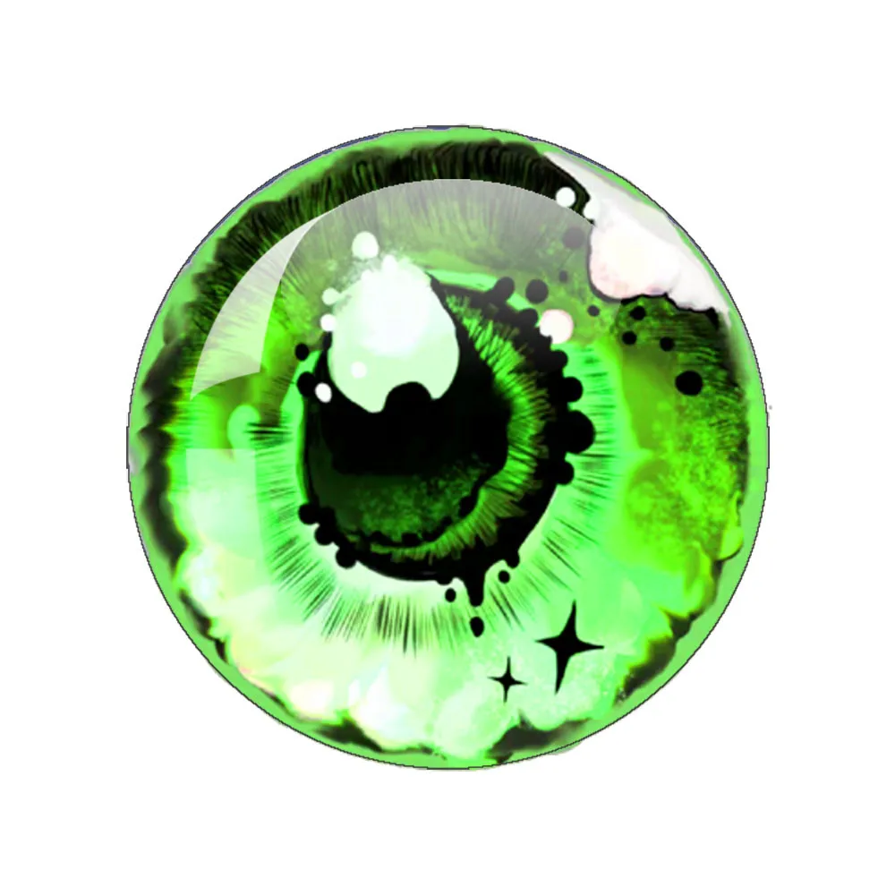 Blythe Dolls Colorful modelli personalizzati Round Glass 10MM-40MM Glass Dragon Eye Cabochon Charm Eye Flat Back Making Finding