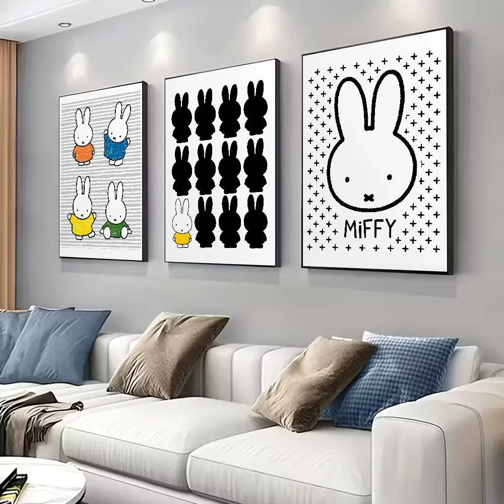 M-Miffy Kawaii Poster for Modern Decor in Home Offices, Bedrooms, Living Rooms, Kitchens, Bathrooms.