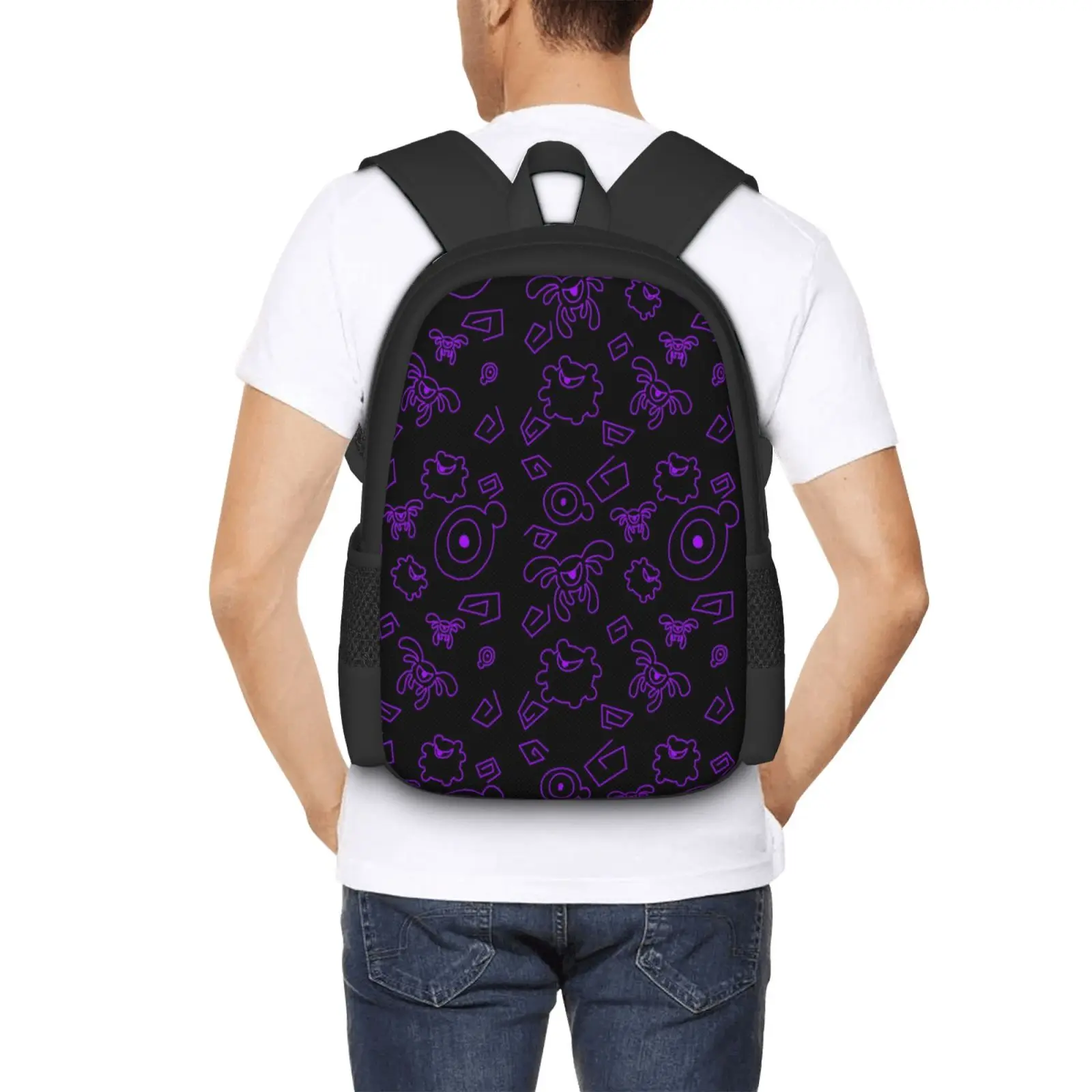 Animal Jam Phantom Pattern (Black And Purple) Hot Sale Schoolbag Backpack Fashion Bags Animaljam Aj Phantoms Animal Jam Phantom