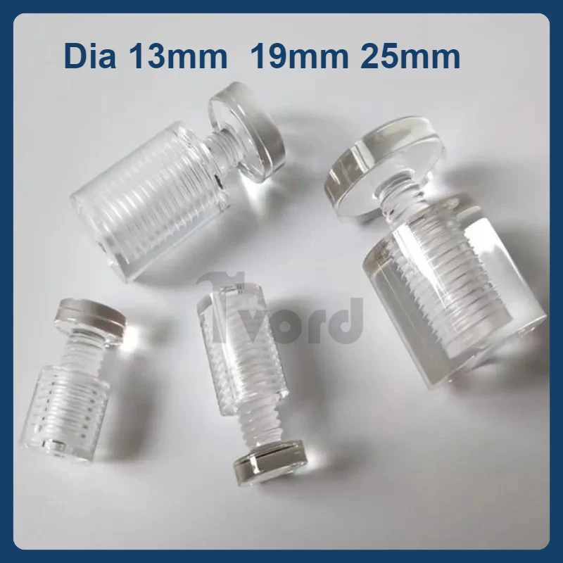 10Pcs  Dia 13mm  19mm 25mm Transparent Acrylic Advertisement Standoffs Pin Nails Billboard Fixing Screws Hardware
