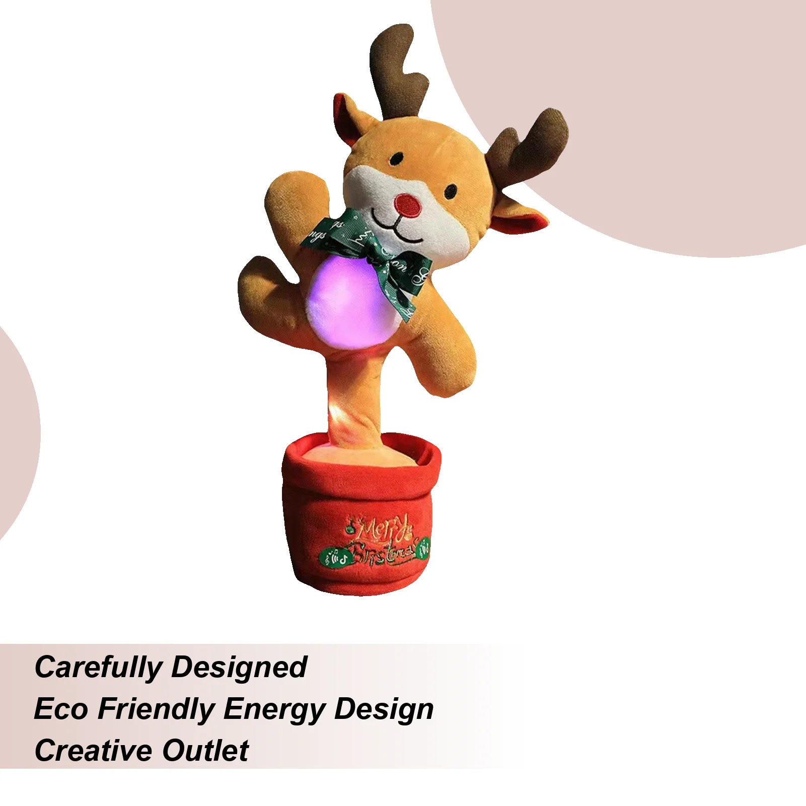 

Christmas Tree Dancing Toys Electric Singing Light Up Christmas Tree Doll Seasonal Decor for Bedroom Thanksgiving Holiday