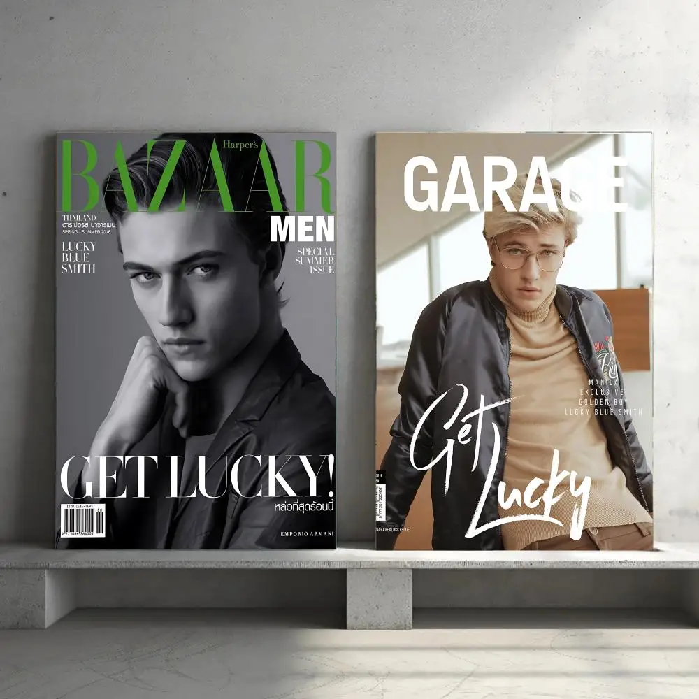 Model L-Lucky Blue Smith-h HD Wall Art Print, Self-adhesive Poster Sticker, Aesthetic Home Decor,Perfect Gift for Room Friends