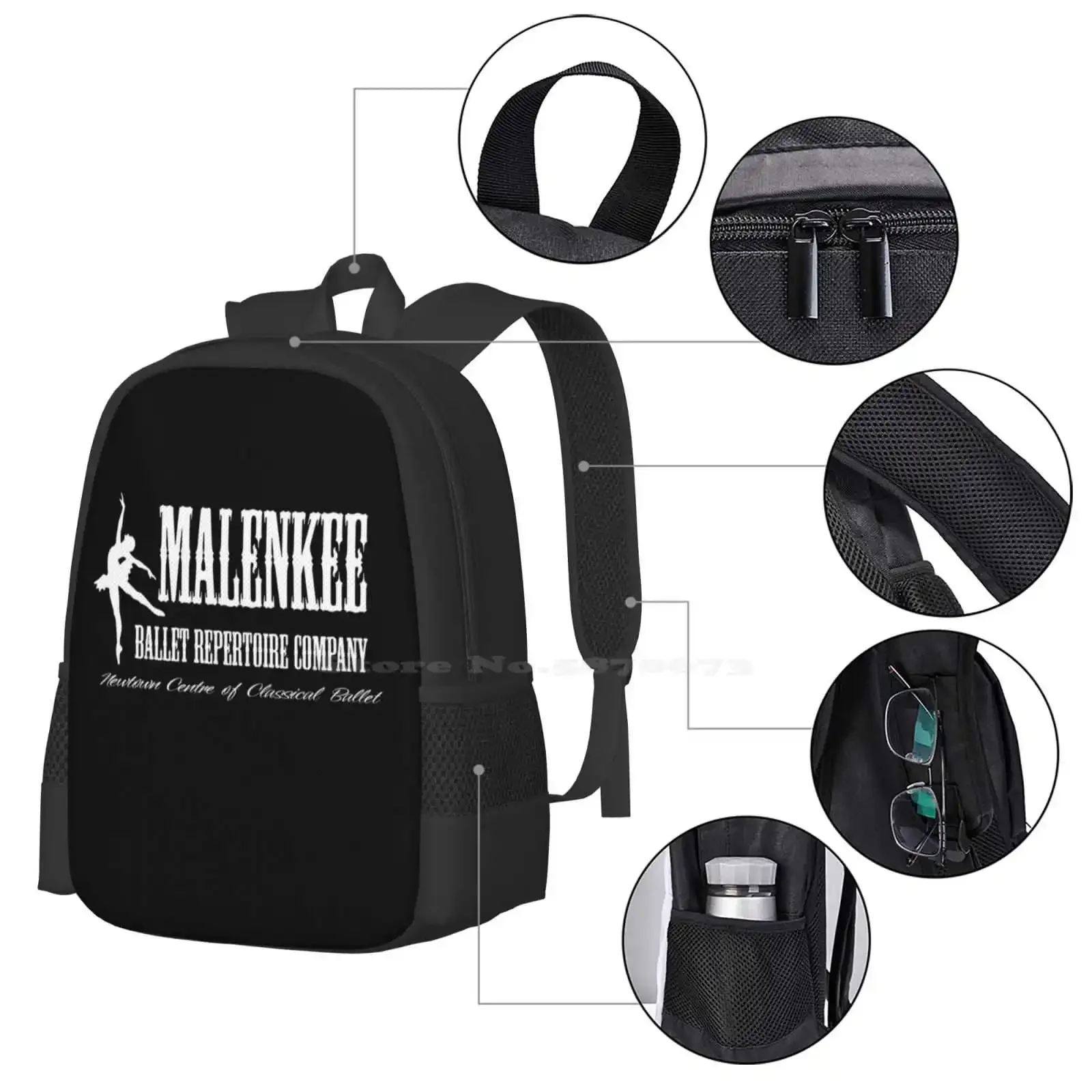 Malenkee Bold رائجة البيع حقيبة مدرسية على ظهره حقائب الموضة #4