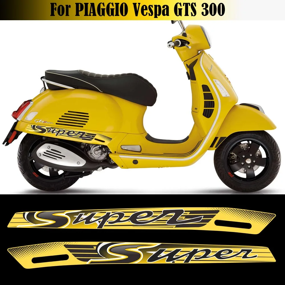 For PIAGGIO Vespa GTS 300 Gts300 Sport Gts Gray Blue Fits Decal Stickers Emblem Super Reflective Stickers Motorcycle