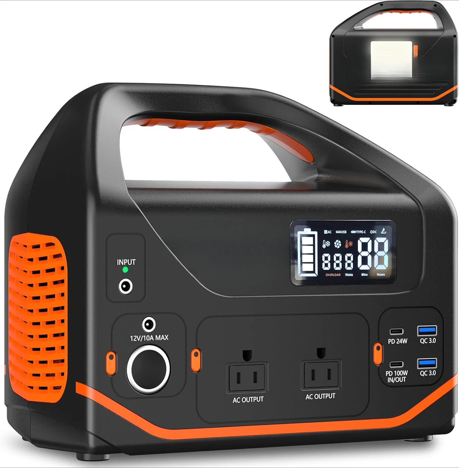 Portable Power Station 600W,293Wh Portable Generator for Home Use, Quiet Generator for Camping Travel Emergency