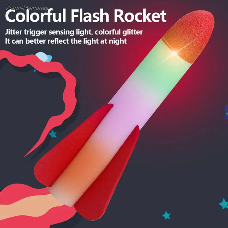 1Set Kid Air Raket Voetpomp Launcher Speelgoed Flash Raketwerpers Pedaal Games Outdoor Kind Spelen Speelgoed Kind Gift