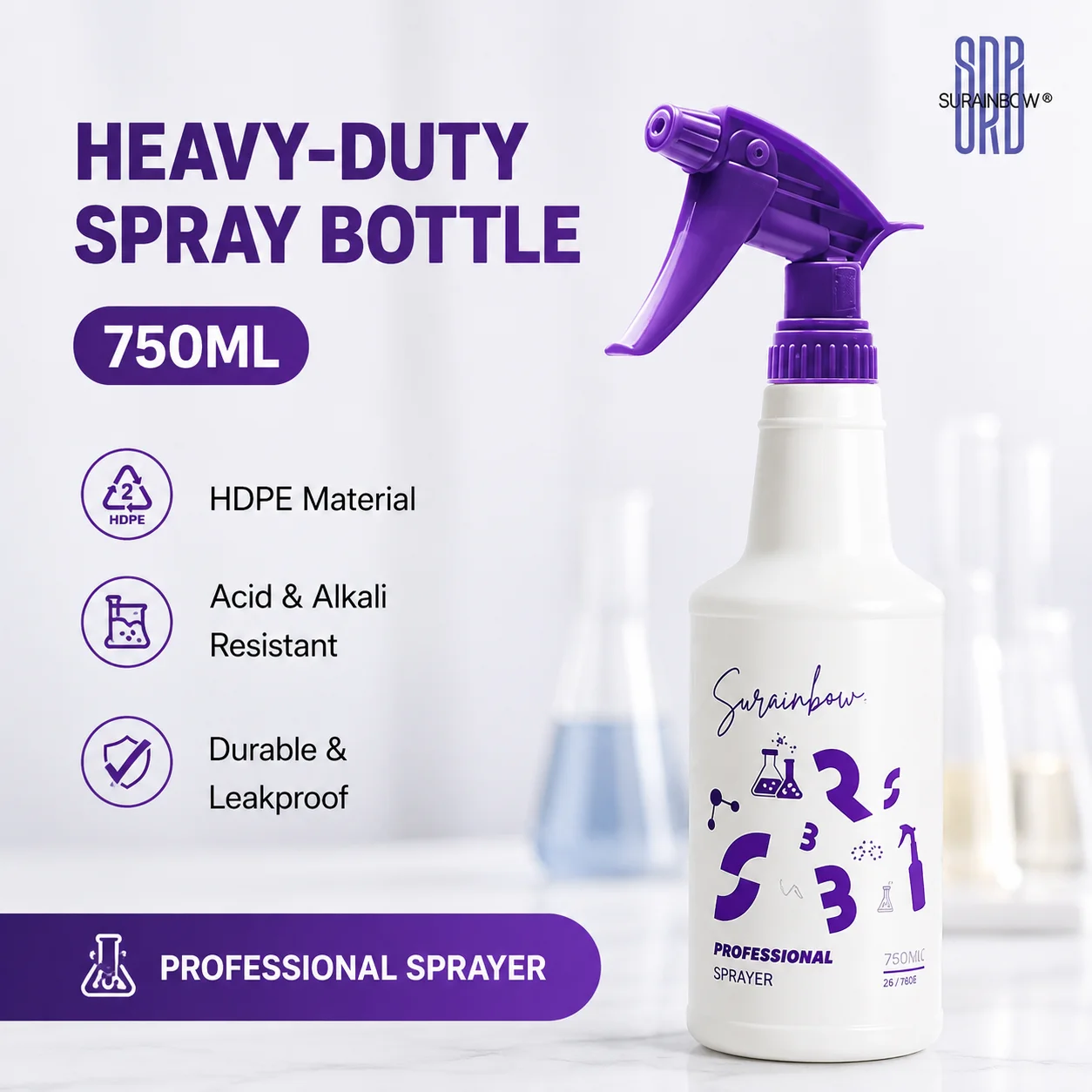 Car Ultra-fine Water Mist Cylindrical Spray Bottle HDPE Chemical Resistant Spray Auto Wash Watering Can, Heavy Duty Spray Bottle