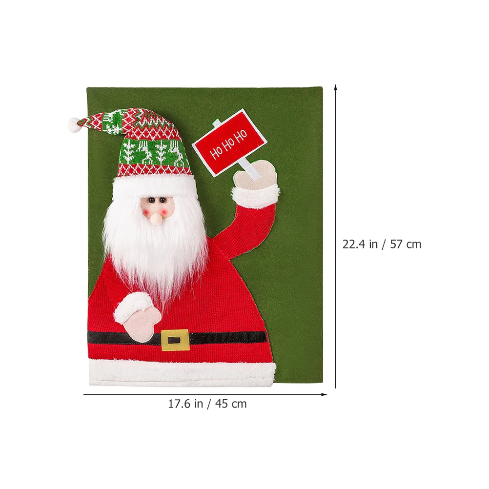 

Elegant Christmas Chair Back Covers for Dining Room Holiday Kitchen Decor Indoor Party Reusable Chair Cover Decoration Xmas