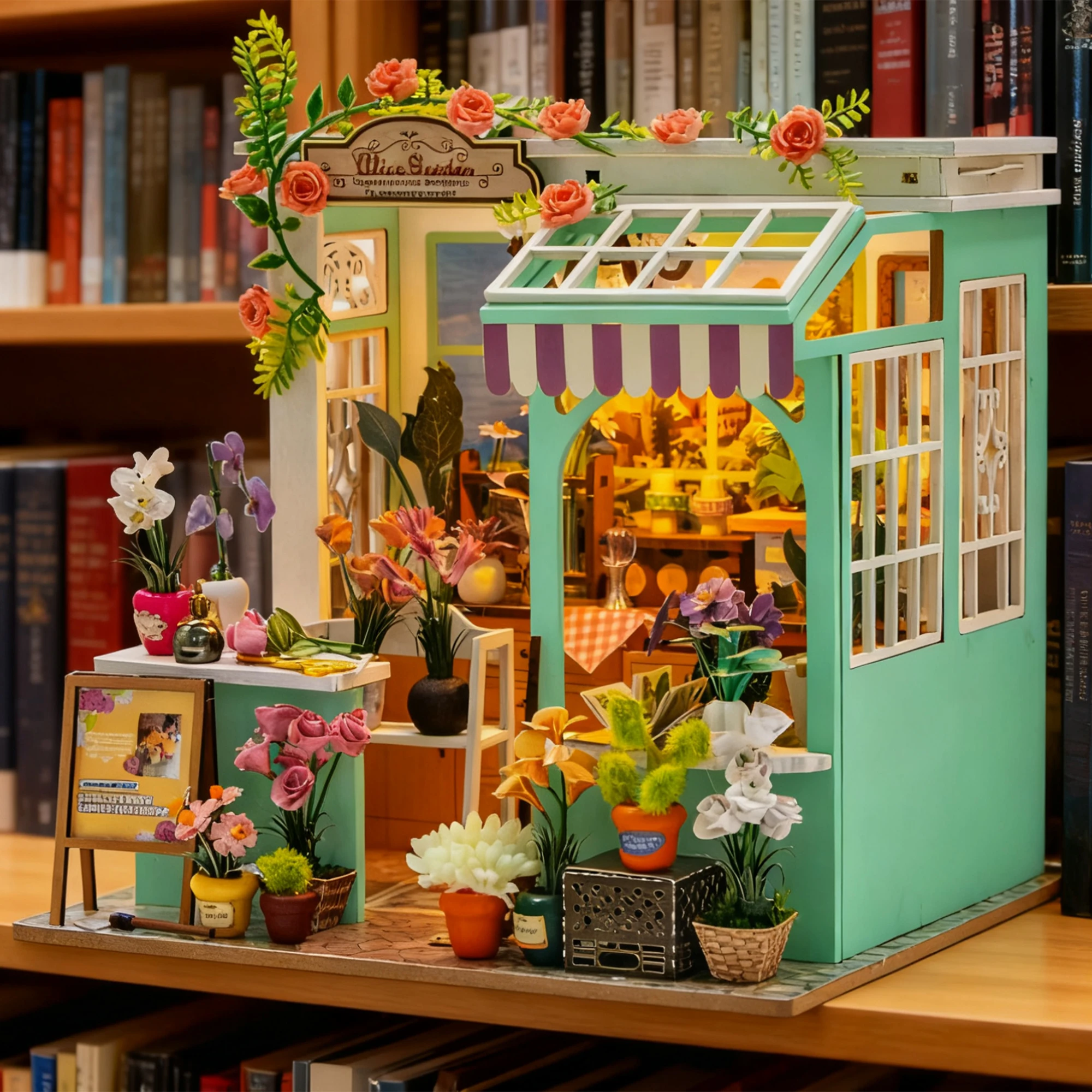 DIY Wooden Miniature Model Kit Princess Garden Casa 3D Puzzle Doll Houses With Furniture Lights for Friends Birthday Gifts