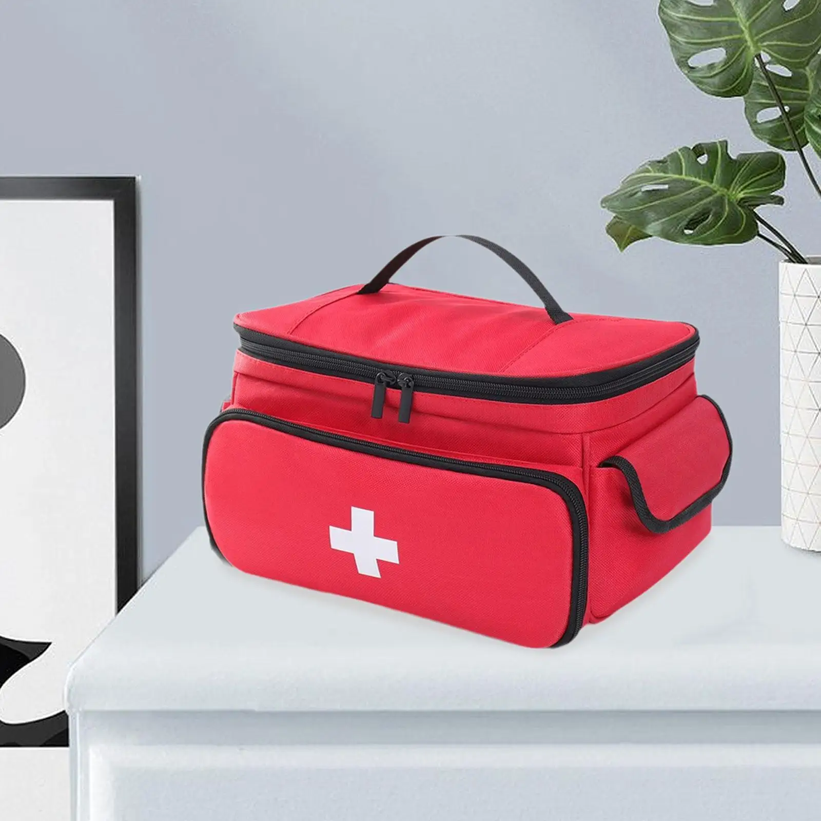 Сумка первой помощи Пустая сумка для хранения Гладкая молния с ручкой Профессиональная экстренная помощь