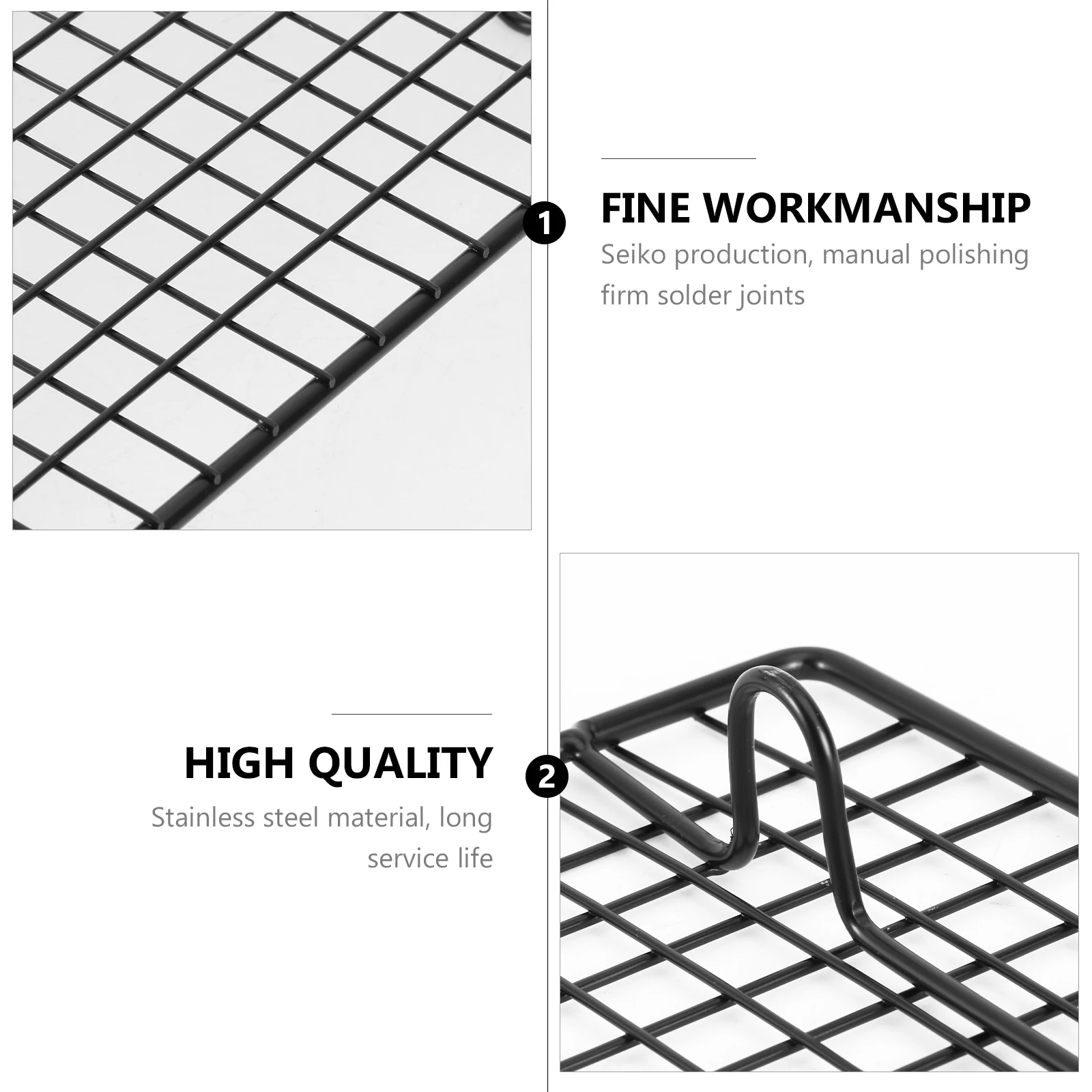 

2 Pcs Stainless Steel Cooling Rack Thick Wire Cake Bread Cookie BBQ Vegetable Drying Baking Tools Kitchen Assistant