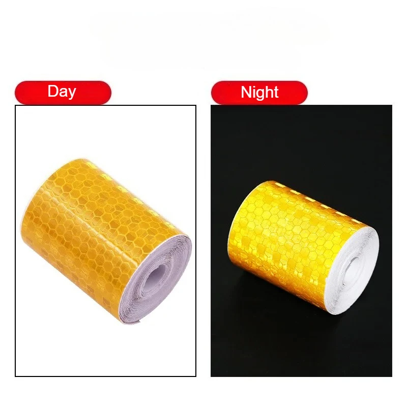 

1 Roll 3mx5cm Car Reflective Tape Sticker Safety Warning Tape Strip Reflector Protective Reflective Stickers Reflective Film