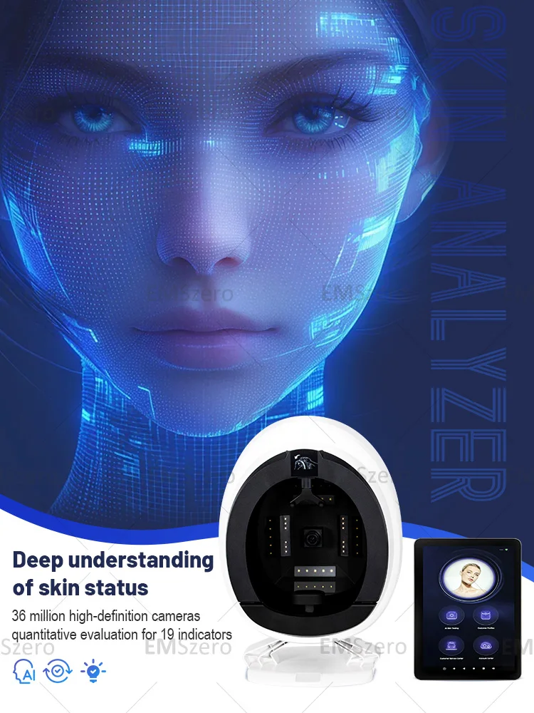 

8 Spectra 3D Skin Mirror Skin Analysis Intelligent Mirror Wood Lamp Facial Scanner UV Skin Analyzer Machine Skin Analyzer