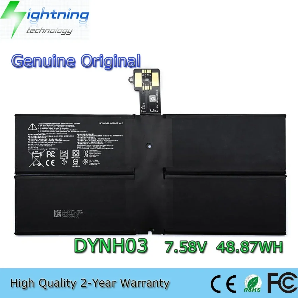 

Brand New Original DYNH03 7.58V 48.87Wh Laptop Battery for Microsoft Surface Pro 7+ 1960 G3HTA073H G3HTA074H GA3HTA025H etc.