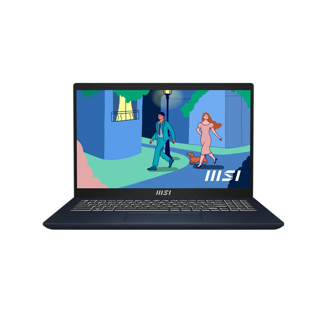كمبيوتر محمول MSI Modern 15B12MO-640PL i5-1235U 15.6 بوصة FHD 60 هرتز IPS-Level 16GB DDR4 3200 SSD512 Intel Iris Xe Graphics Win11 Home Plus