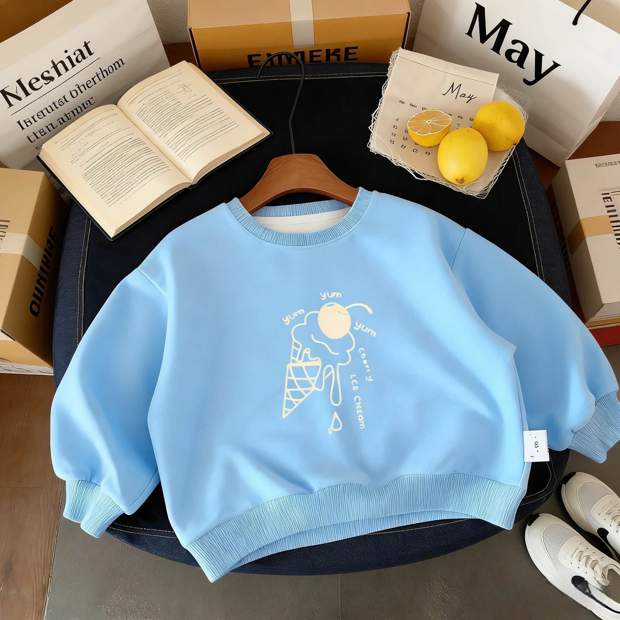 Sudadera coreana de moda con d - Baby Food Intake reseña y precio