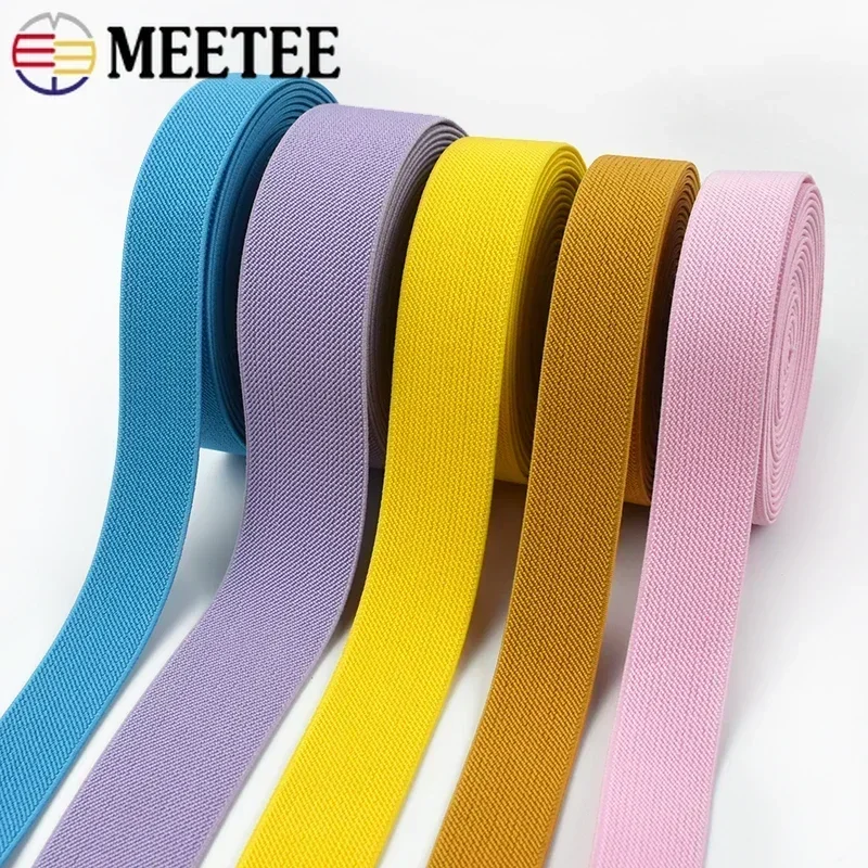 5M 10-60mm Sewing Elastic Bands for Underwear Rubber Webbing Tapes Belt Shoes Pants Ribbons DIY Garment Accessories