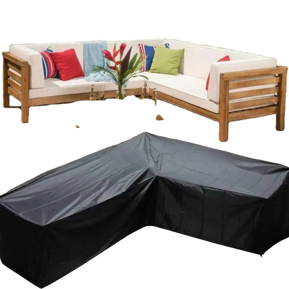 furniture protective patio waterproof Oxford extra large water proof corner 7 seater sofa cover L V shape OEM ODM