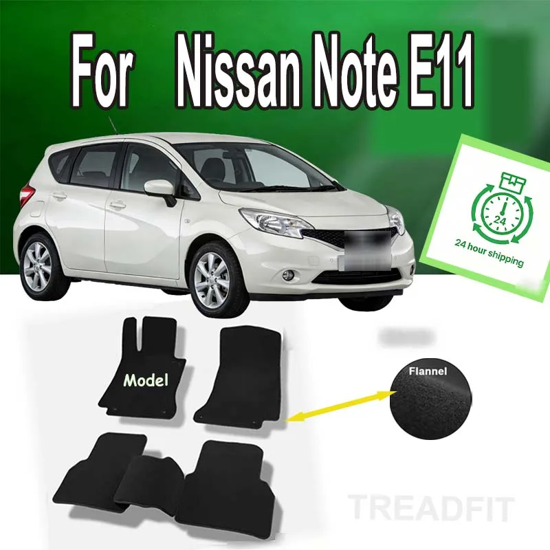 

Нейлоновые замшевые автомобильные коврики для Nissan Note E11 2004~2013, противоскользящие коврики для ног, аксессуары для салона