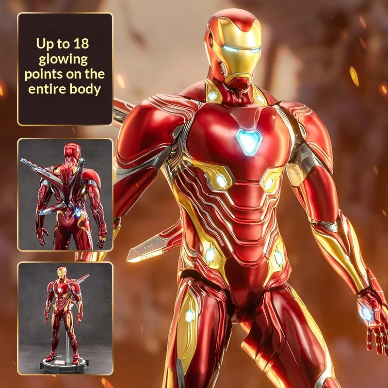 Zhongdong Toys Iron Man Mk50 Action Figure Led Light Up Full Articulated 14 Inch 36Cm Marvel Avengers Collectible Statue - view 4