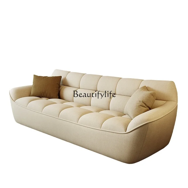 

Minimalist modern style simple sofa small apartment cream style fabric sofa single double triple