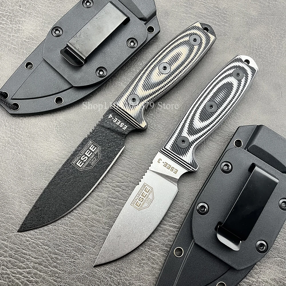 ESEE Series Outdoor High Hardness Straight Knives, Kydex Sheath, Fixed Blade, Ultra-sharp, for Hunting, Self Defense, Camping