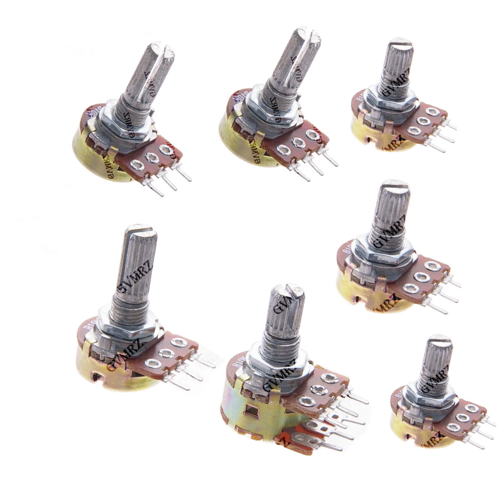 10PCS WH148 10K 20K 50K Carbon Film Resistor 3PIN/6PIN Single-Turn Variable Resistor 1K 2K 3K 5K 15MM/20MM 100K 250K 500K