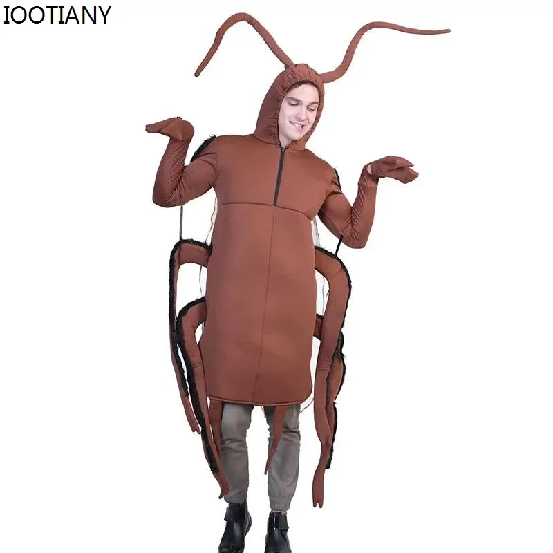 

Animal Cockroach Cosplay Parent-child Jumpsuit Halloween Masquerade Funny Costumes Carnival Party Cockroach Stage Show Dress Up