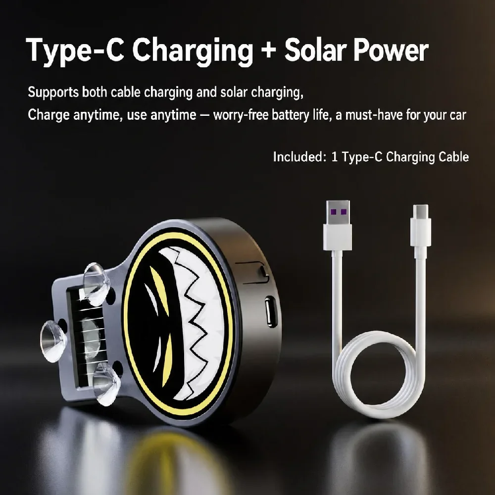 Car Interior Solar LED Car Rear Window Atmosphere Light, Multiple Styles Wireless Suction‑cup Mount Auto Decoration Lamp