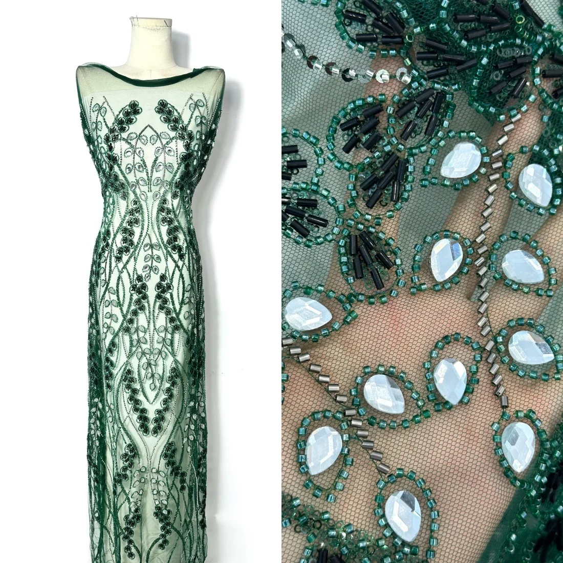 

Роскошные африканские кружевные ткани: нигерийские и французские сетчатые ткани с бисером и пайетками для свадебных и праздничных платьев, 5 ярдов