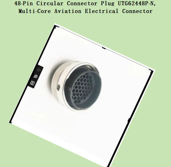48‑Pin Circular Connector Plug UTG62448P‑N, Multi‑Core Aviation Electrical Connector