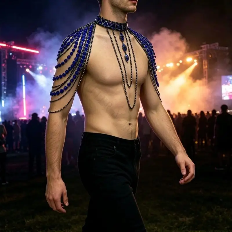 r7uf-blue-body-chain-shawl-with-lustrous-for-stage-shows-and-concerts