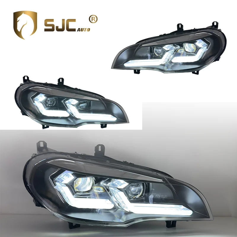 

RSJC Auto Accessories Car Lighting LED Headlamps System For BMW X5 E70 2008-2013 Headlights Front Turn Signal Lamps Plug And Pla