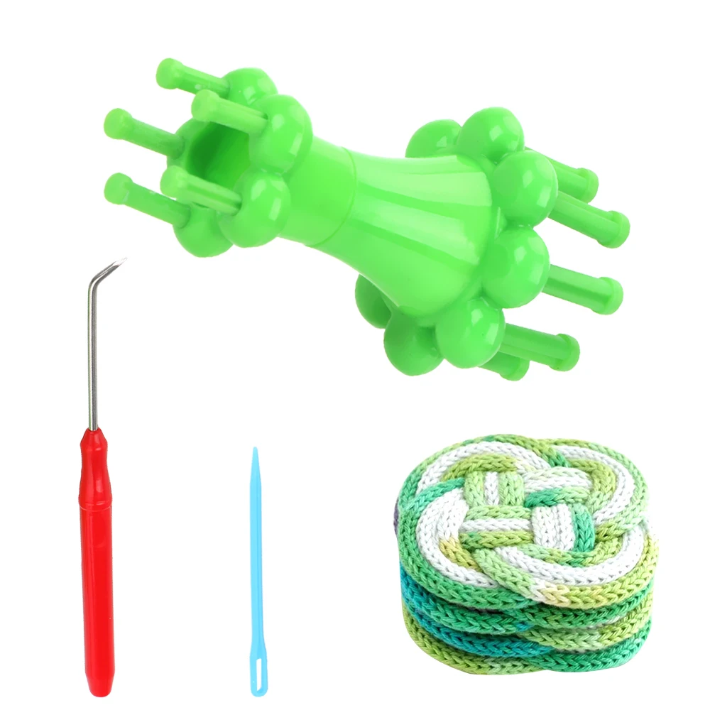 Double Head Alternative Flower Arranger 1 Set DIY Weaving Tool Knitter Spool Loom Wool Rope Craft Tools Knitting Doll