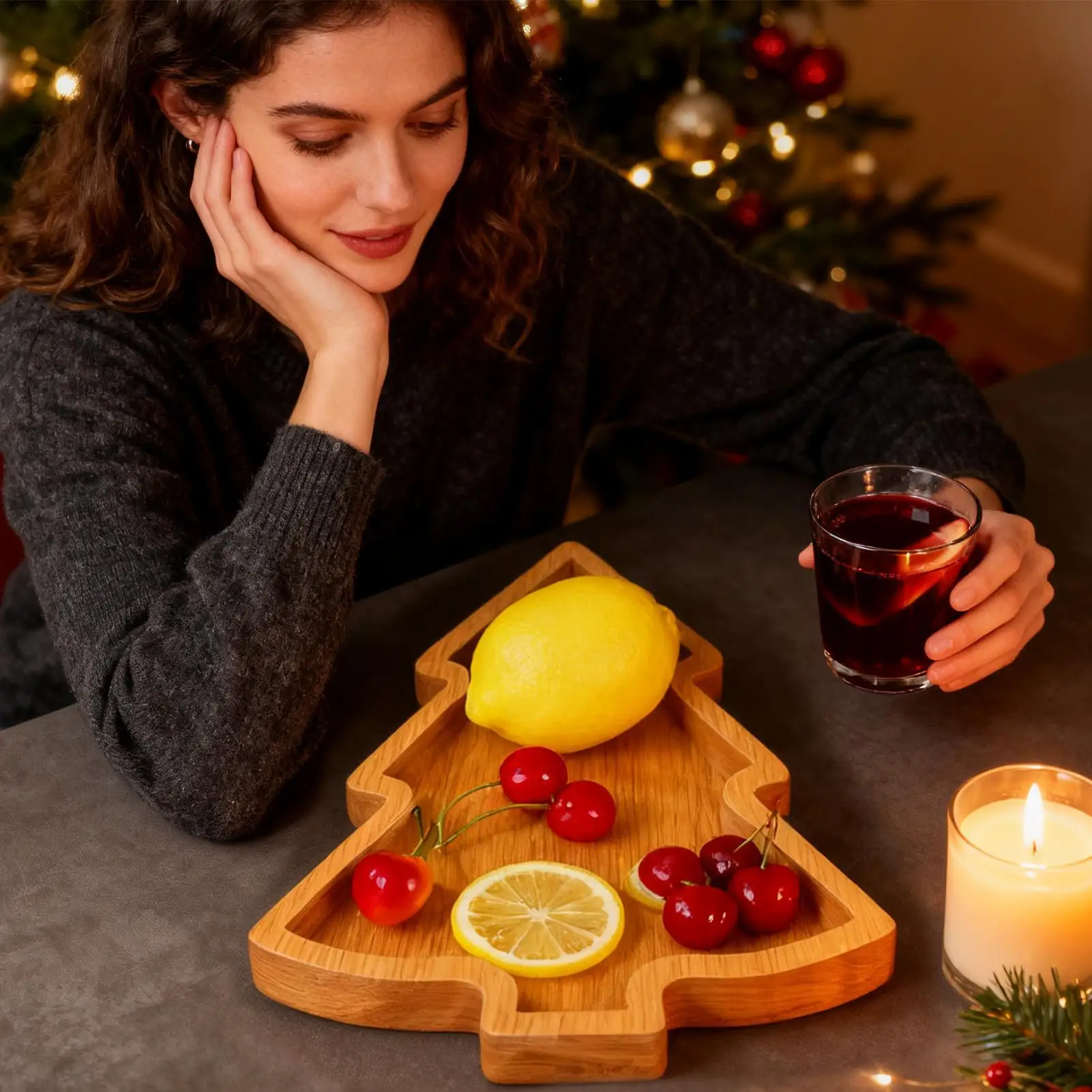 Tree Appetizer Platter Candy Snack Dessert Serving Dish Christmas Tree Tray Plate for Food Appetizers Desserts Snacks Sushi