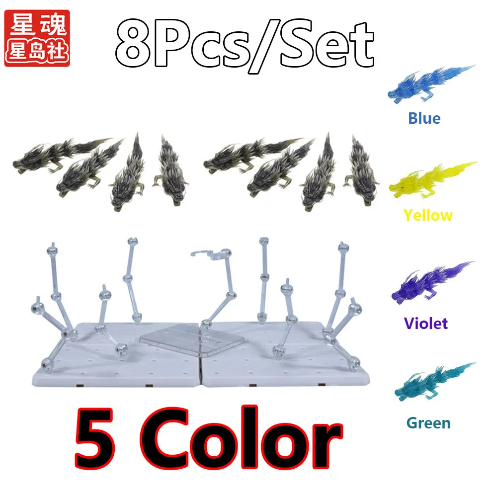 Dragon Effect Stands Decoration Fight Eleven Segment Dragaon With Bases For Model General Scale Scenes DIY Toy Assembly De Kpop