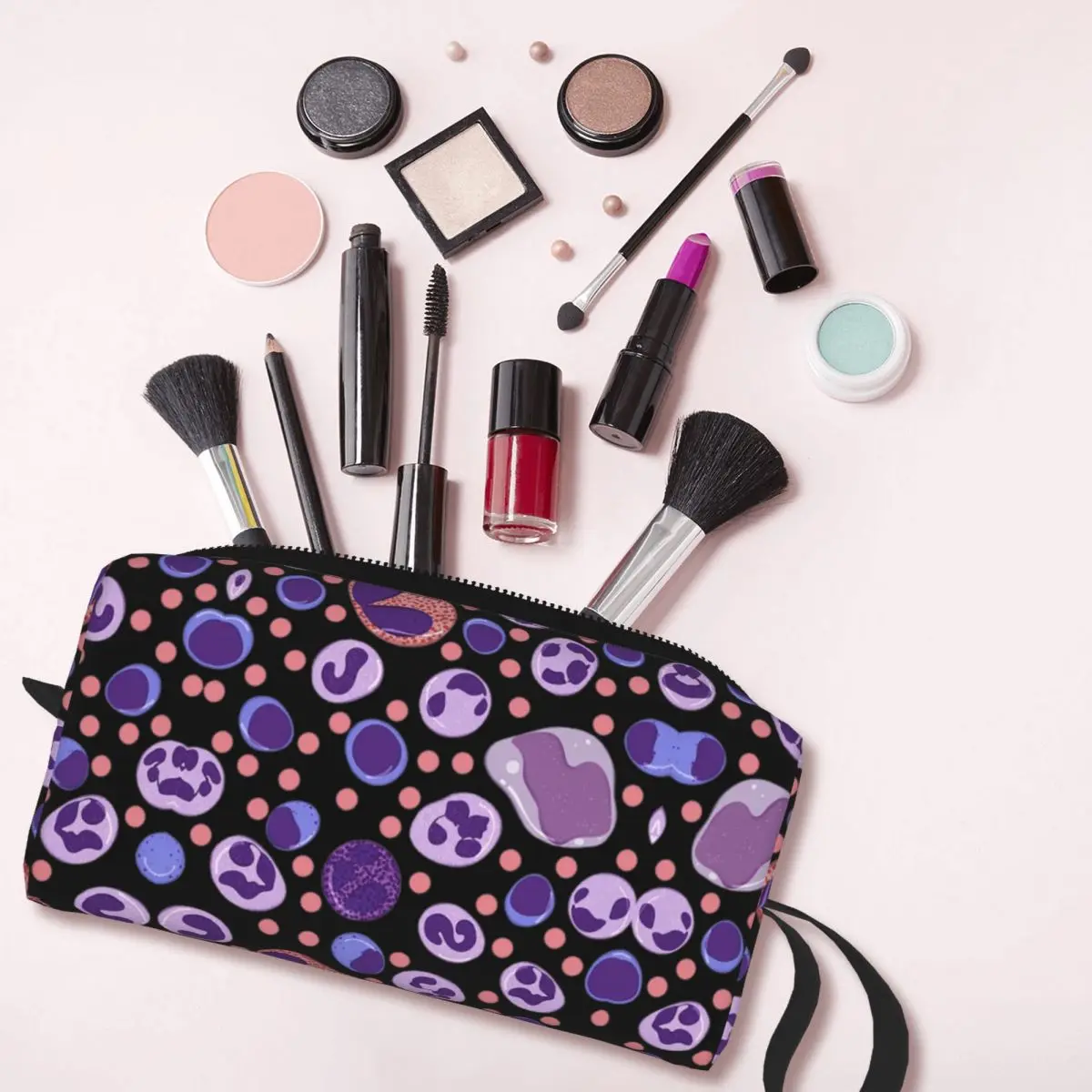 كبير الأبيض خلية الدم نمط مقلمة هدية صندوق القلم حقيبة أقلام رصاص لوازم مكتبية السفر النساء حقيبة مستحضرات التجميل المنظم الحقيبة