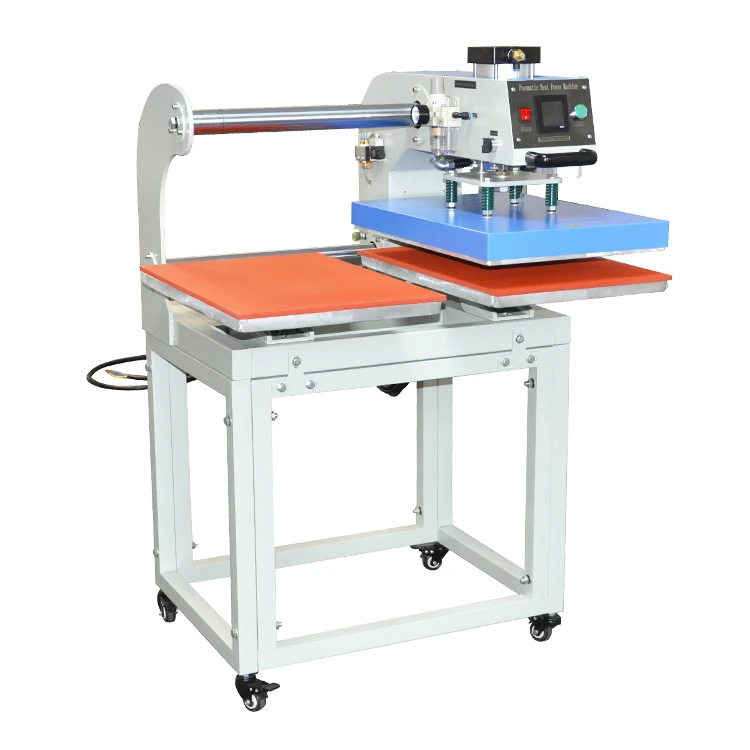 Manufacturers For Textil Sublimation 38*38 Pneumatic Two Station Complete Ustome Shirts Termopress Heat Press Machines